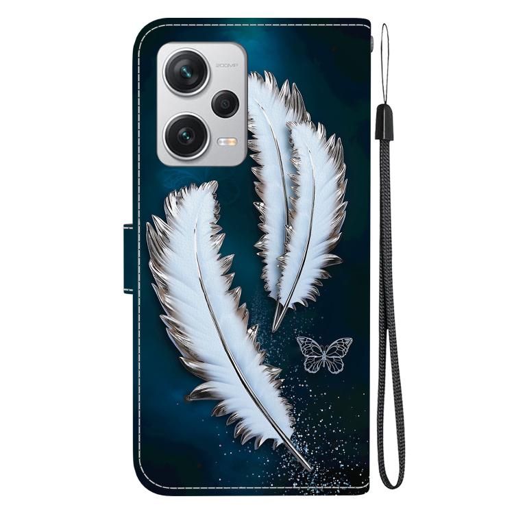 For Redmi Note 12 Pro+ 5G Crystal Texture Colored Drawing Leather Phone Case