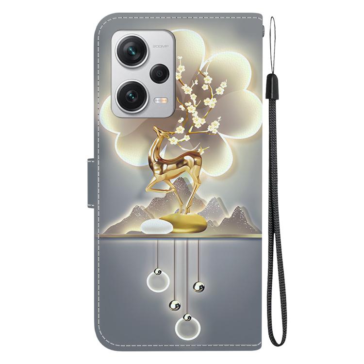 For Redmi Note 12 Pro+ 5G Crystal Texture Colored Drawing Leather Phone Case