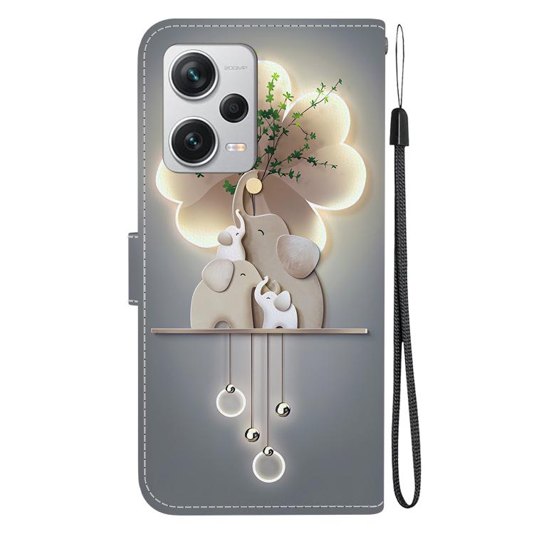 For Redmi Note 12 Pro+ 5G Crystal Texture Colored Drawing Leather Phone Case