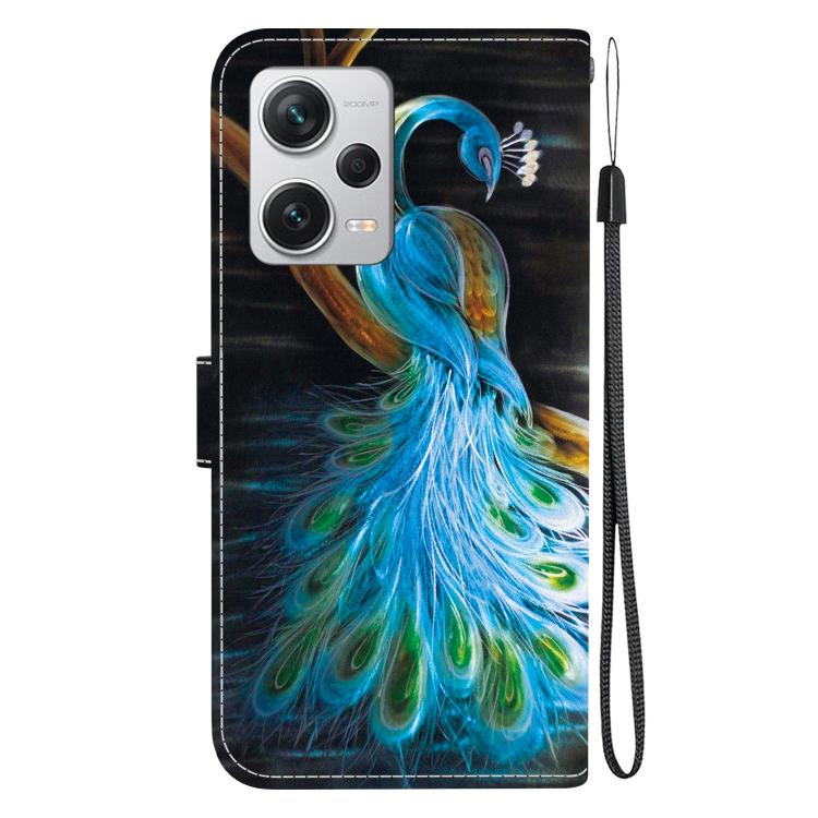 For Redmi Note 12 Pro+ 5G Crystal Texture Colored Drawing Leather Phone Case