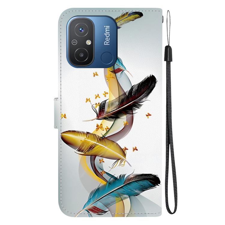 For Redmi 12C / 11A Crystal Texture Colored Drawing Leather Phone Case