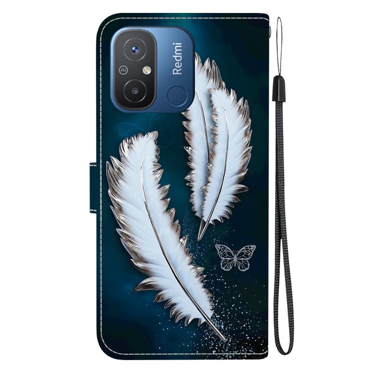 For Redmi 12C / 11A Crystal Texture Colored Drawing Leather Phone Case
