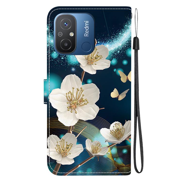 For Redmi 12C / 11A Crystal Texture Colored Drawing Leather Phone Case