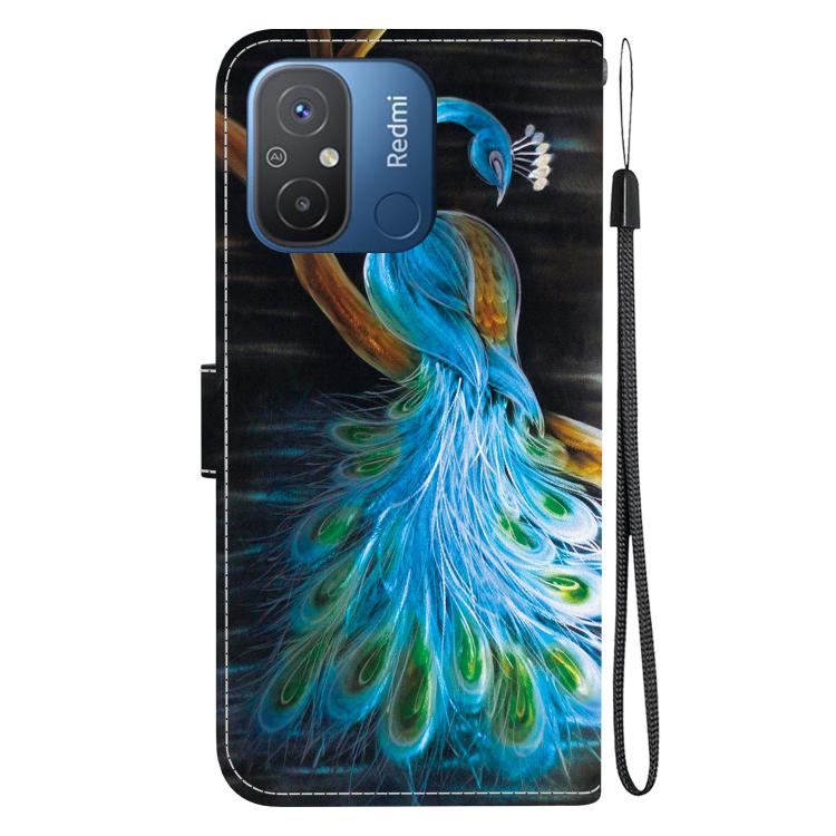 For Redmi 12C / 11A Crystal Texture Colored Drawing Leather Phone Case