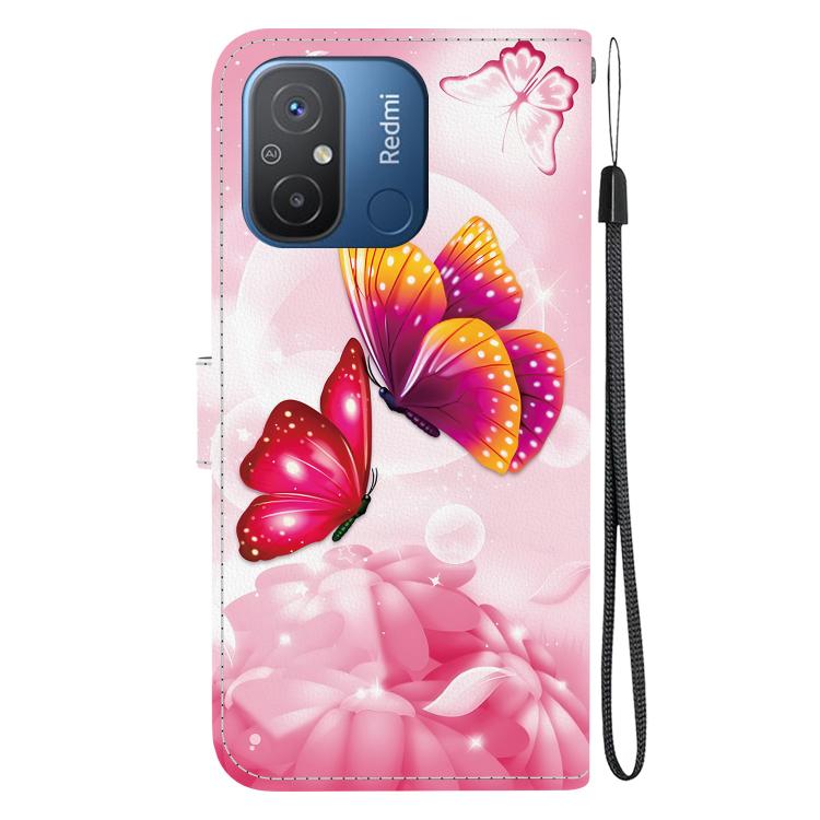 For Redmi 12C / 11A Crystal Texture Colored Drawing Leather Phone Case