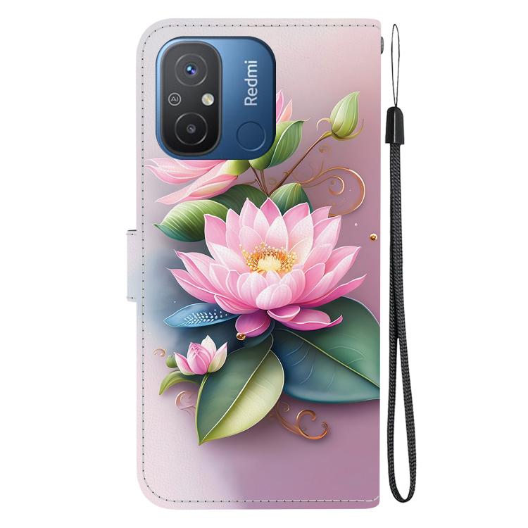 For Redmi 12C / 11A Crystal Texture Colored Drawing Leather Phone Case