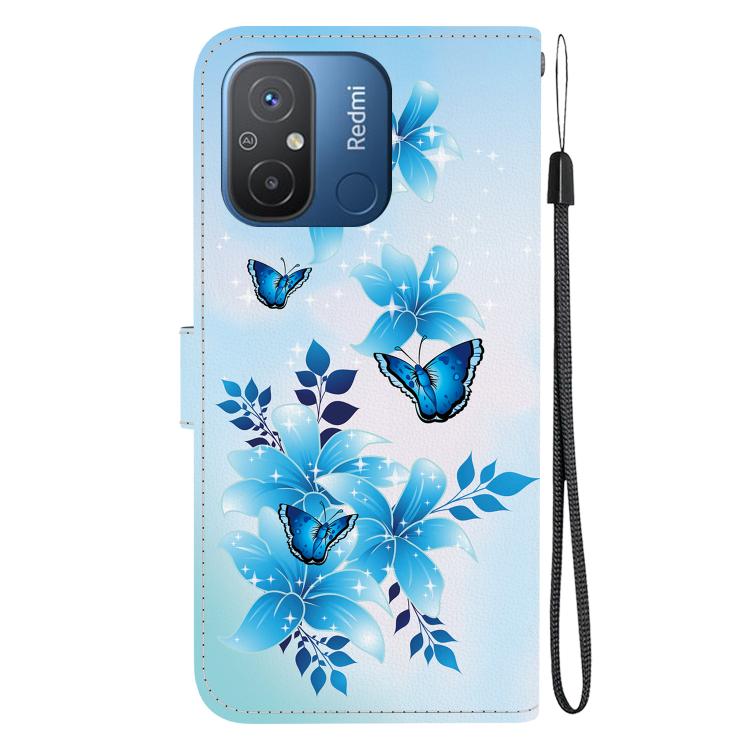 For Redmi 12C / 11A Crystal Texture Colored Drawing Leather Phone Case