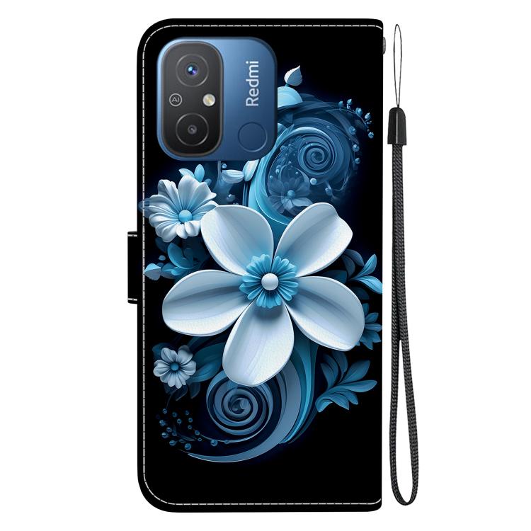 For Redmi 12C / 11A Crystal Texture Colored Drawing Leather Phone Case