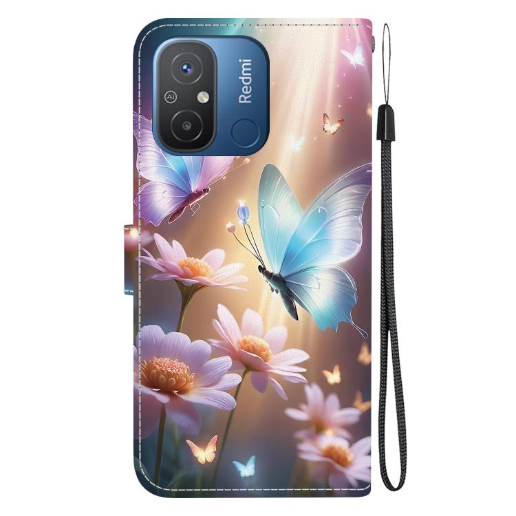 For Redmi 12C / 11A Crystal Texture Colored Drawing Leather Phone Case