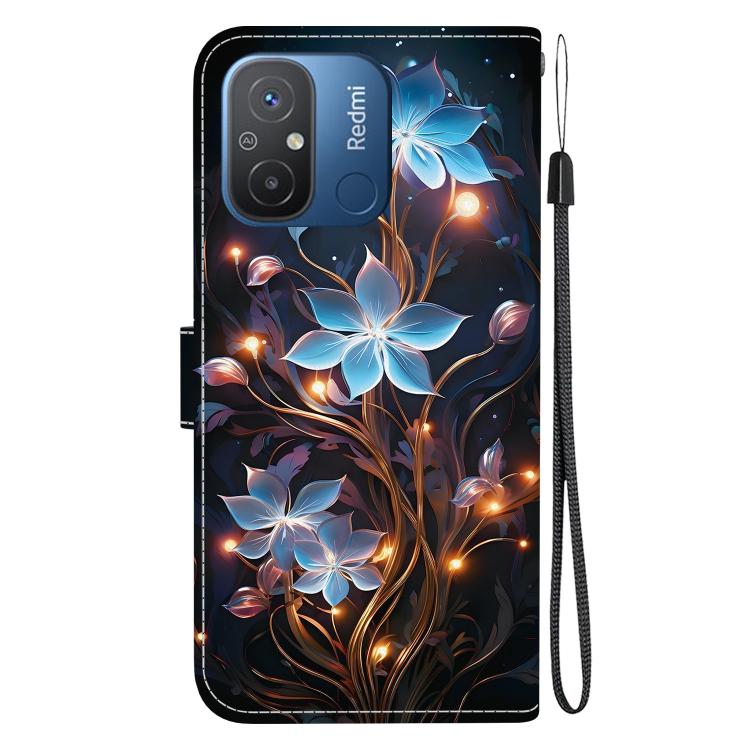 For Redmi 12C / 11A Crystal Texture Colored Drawing Leather Phone Case