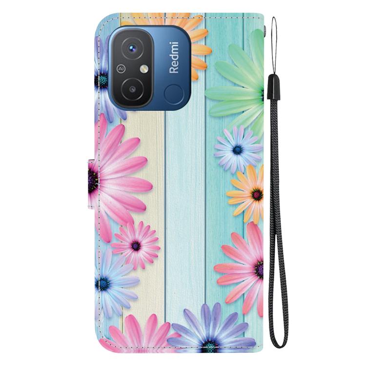 For Redmi 12C / 11A Crystal Texture Colored Drawing Leather Phone Case