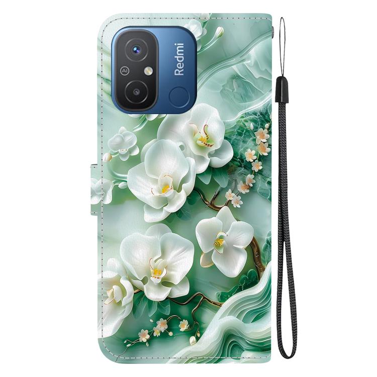 For Redmi 12C / 11A Crystal Texture Colored Drawing Leather Phone Case