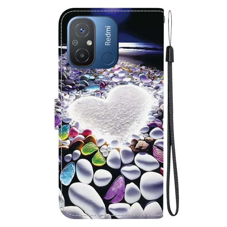 For Redmi 12C / 11A Crystal Texture Colored Drawing Leather Phone Case