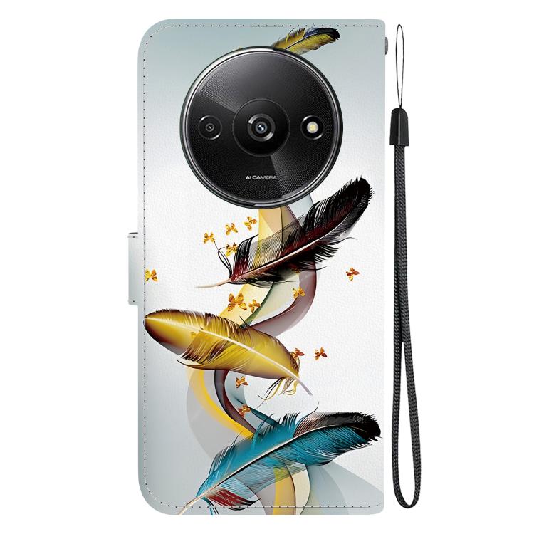 For Redmi A3 Crystal Texture Colored Drawing Leather Phone Case
