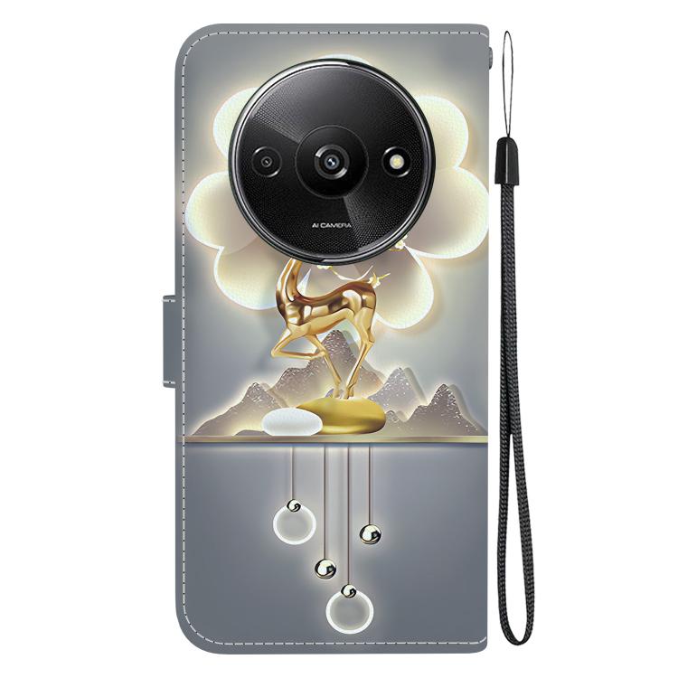 For Redmi A3 Crystal Texture Colored Drawing Leather Phone Case