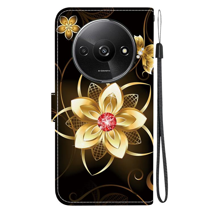 For Redmi A3 Crystal Texture Colored Drawing Leather Phone Case