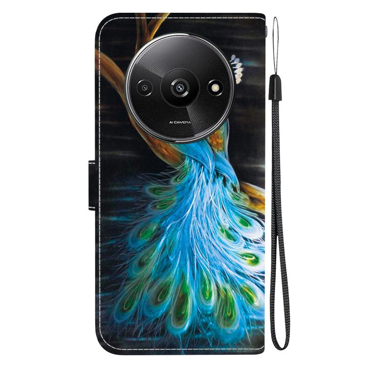 For Redmi A3 Crystal Texture Colored Drawing Leather Phone Case