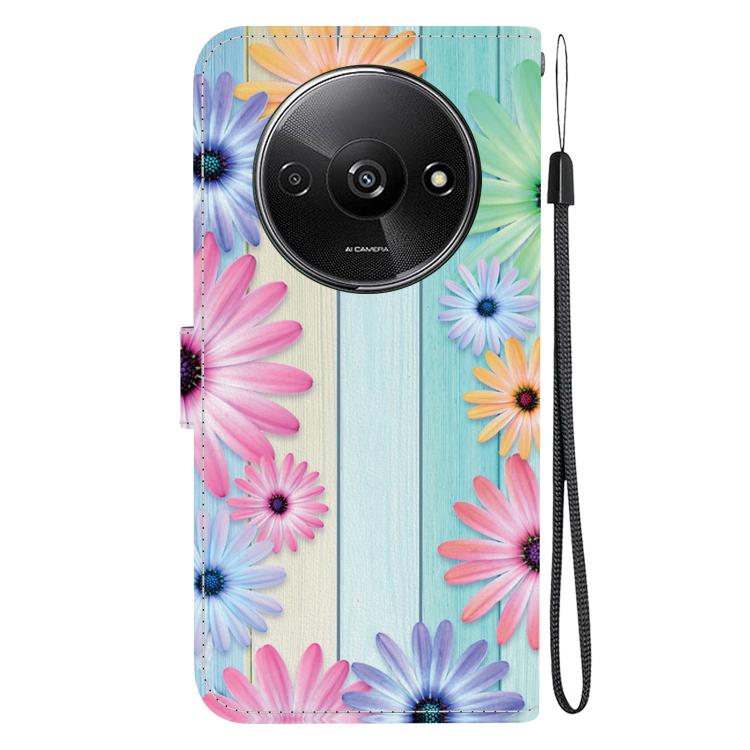 For Redmi A3 Crystal Texture Colored Drawing Leather Phone Case