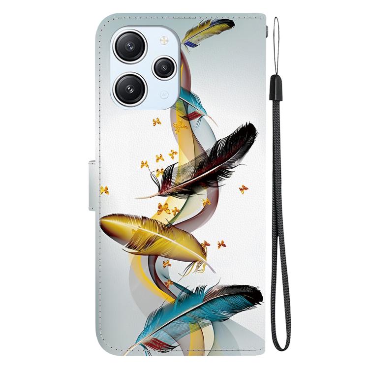 For Redmi 12 4G / 5G / Poco M6 Pro Crystal Texture Colored Drawing Leather Phone Case