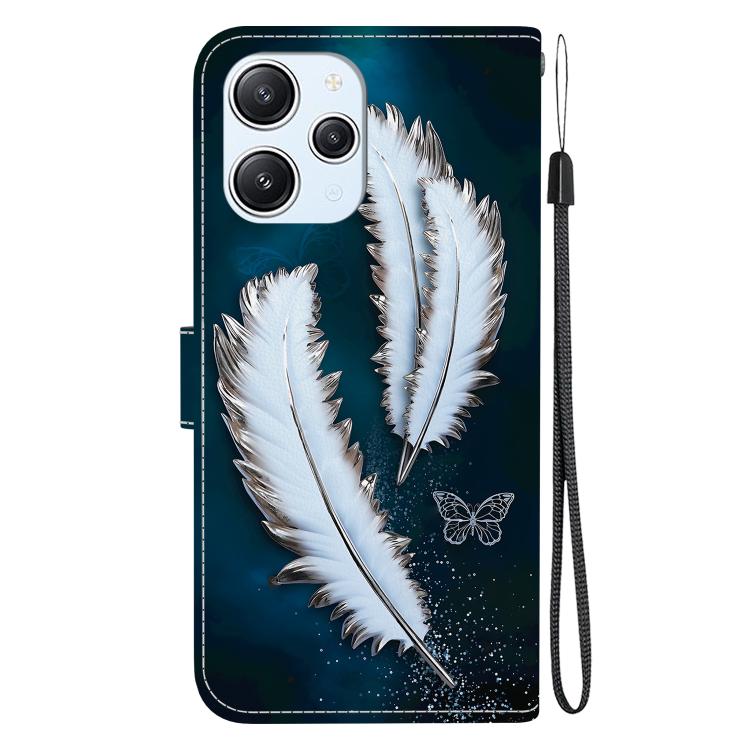 For Redmi 12 4G / 5G / Poco M6 Pro Crystal Texture Colored Drawing Leather Phone Case