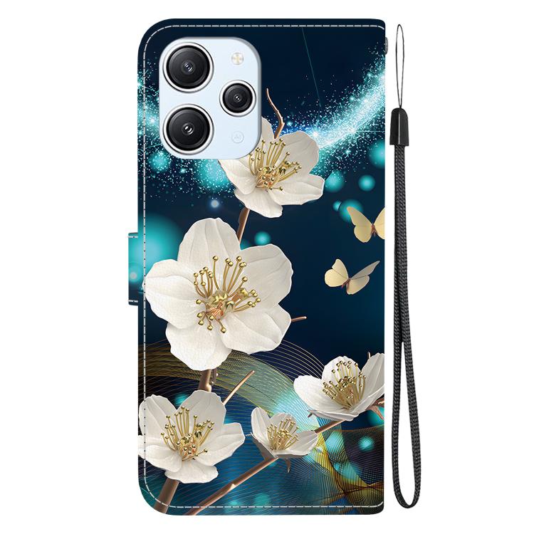 For Redmi 12 4G / 5G / Poco M6 Pro Crystal Texture Colored Drawing Leather Phone Case