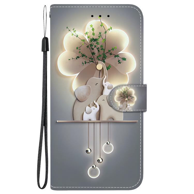 For Redmi 12 4G / 5G / Poco M6 Pro Crystal Texture Colored Drawing Leather Phone Case
