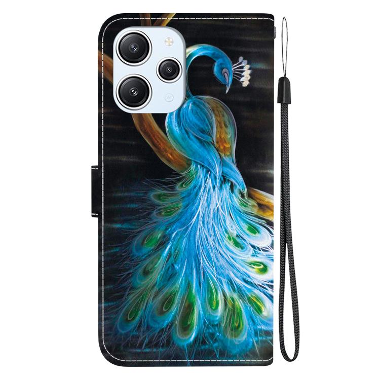 For Redmi 12 4G / 5G / Poco M6 Pro Crystal Texture Colored Drawing Leather Phone Case