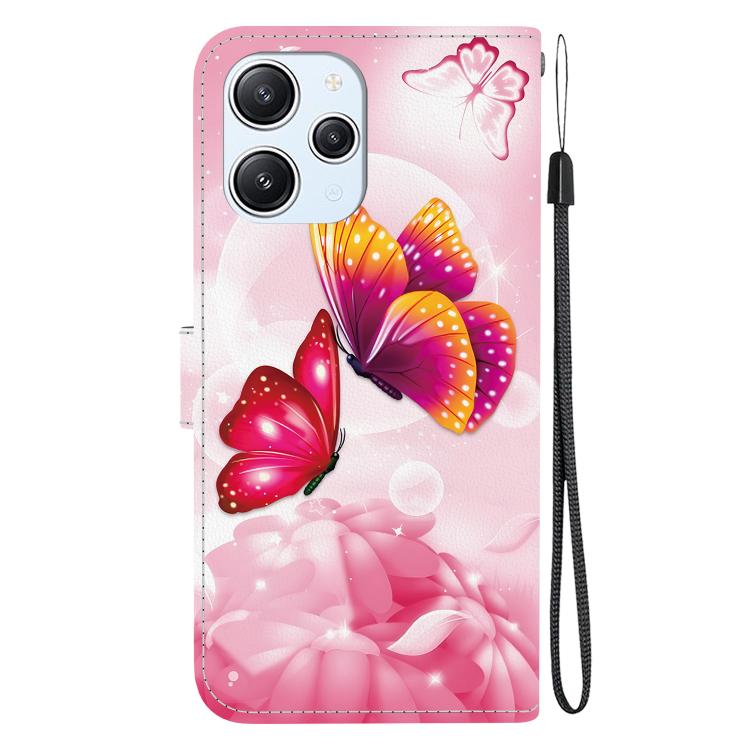 For Redmi 12 4G / 5G / Poco M6 Pro Crystal Texture Colored Drawing Leather Phone Case