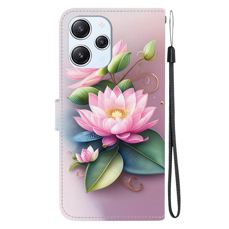 For Redmi 12 4G / 5G / Poco M6 Pro Crystal Texture Colored Drawing Leather Phone Case