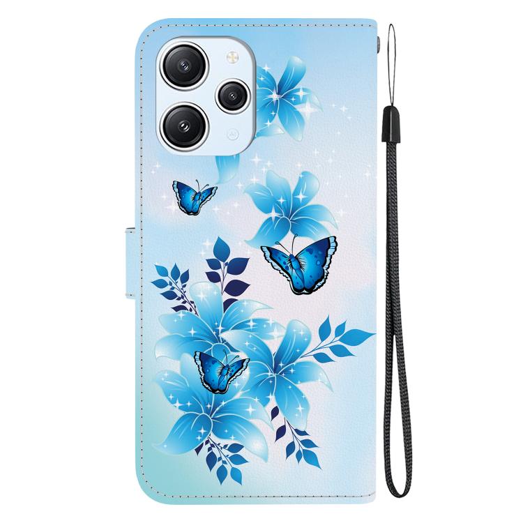 For Redmi 12 4G / 5G / Poco M6 Pro Crystal Texture Colored Drawing Leather Phone Case