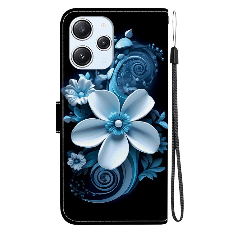For Redmi 12 4G / 5G / Poco M6 Pro Crystal Texture Colored Drawing Leather Phone Case