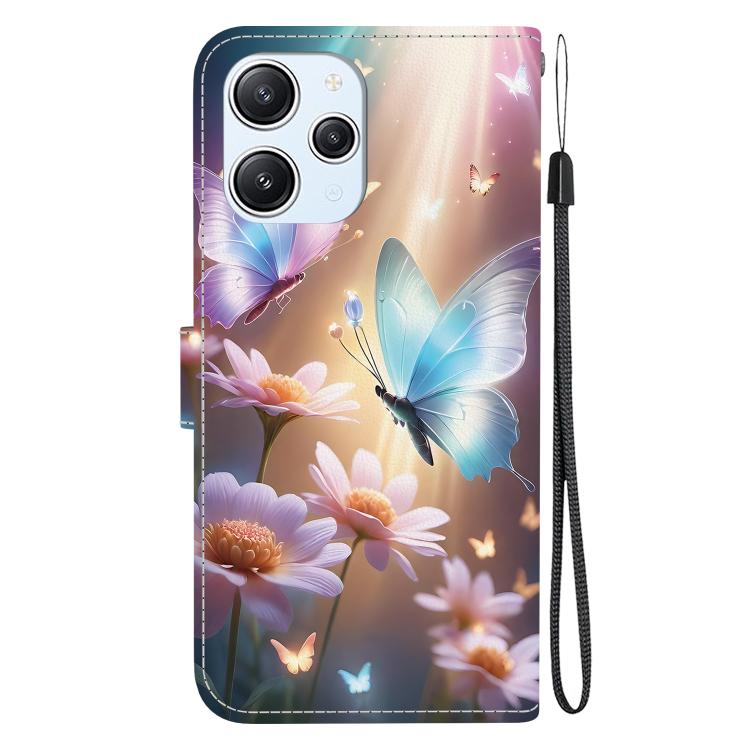 For Redmi 12 4G / 5G / Poco M6 Pro Crystal Texture Colored Drawing Leather Phone Case
