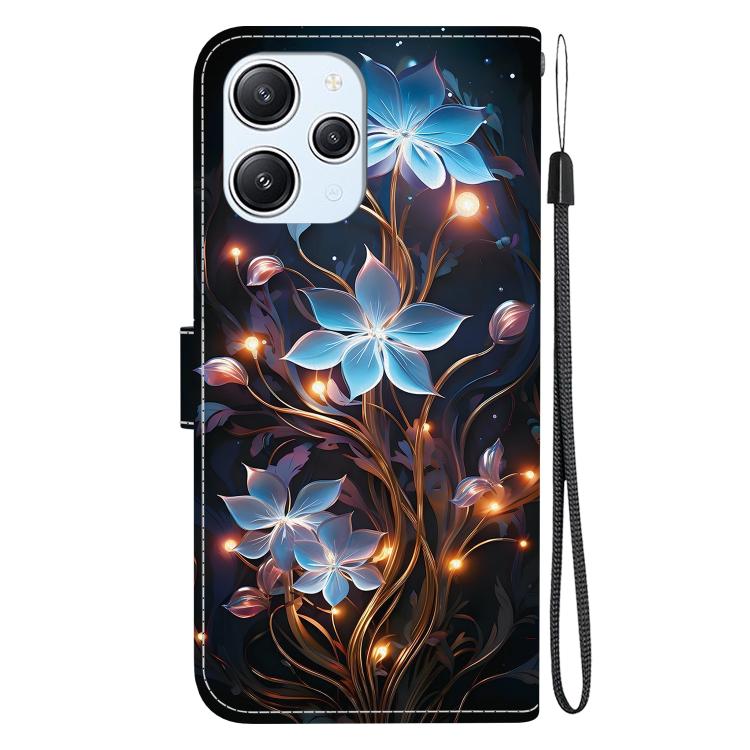 For Redmi 12 4G / 5G / Poco M6 Pro Crystal Texture Colored Drawing Leather Phone Case