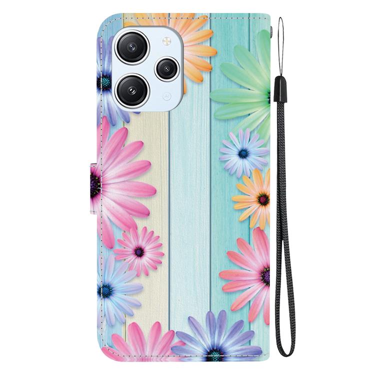 For Redmi 12 4G / 5G / Poco M6 Pro Crystal Texture Colored Drawing Leather Phone Case