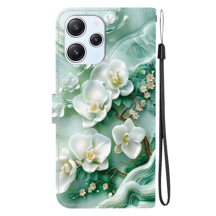 For Redmi 12 4G / 5G / Poco M6 Pro Crystal Texture Colored Drawing Leather Phone Case