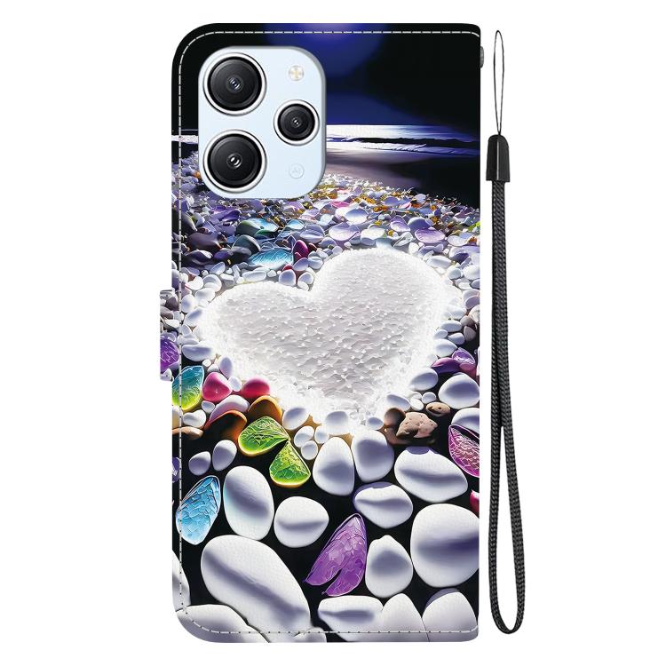 For Redmi 12 4G / 5G / Poco M6 Pro Crystal Texture Colored Drawing Leather Phone Case