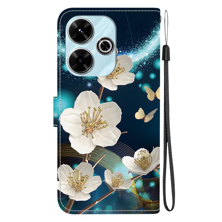 For Redmi 13 4G / Poco M6 Crystal Texture Colored Drawing Leather Phone Case