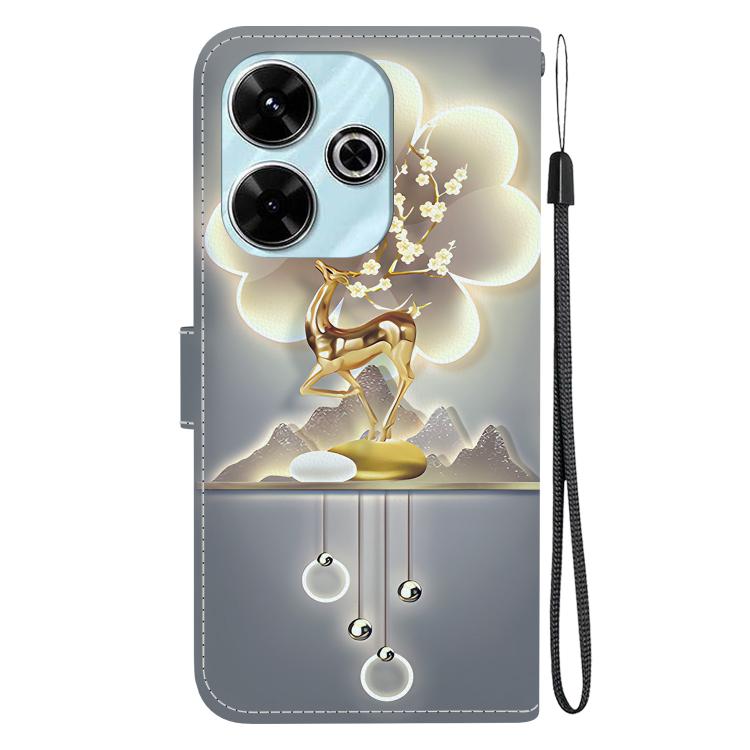 For Redmi 13 4G / Poco M6 Crystal Texture Colored Drawing Leather Phone Case