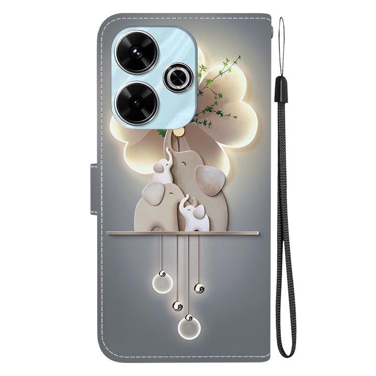 For Redmi 13 4G / Poco M6 Crystal Texture Colored Drawing Leather Phone Case