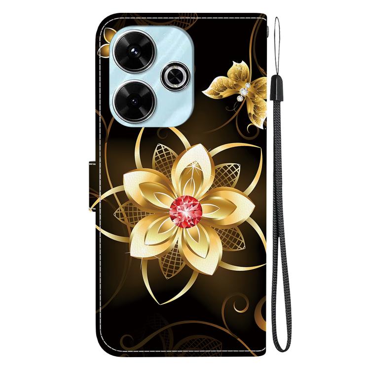 For Redmi 13 4G / Poco M6 Crystal Texture Colored Drawing Leather Phone Case