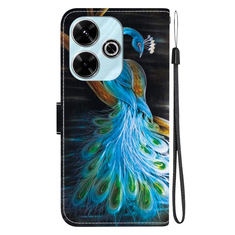For Redmi 13 4G / Poco M6 Crystal Texture Colored Drawing Leather Phone Case
