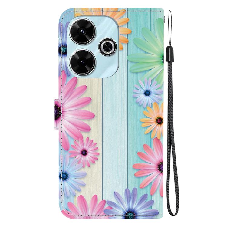 For Redmi 13 4G / Poco M6 Crystal Texture Colored Drawing Leather Phone Case