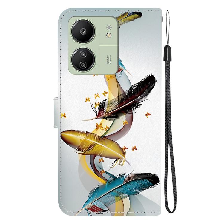 For Redmi 13C 4G / 5G / 13R 5G Crystal Texture Colored Drawing Leather Phone Case