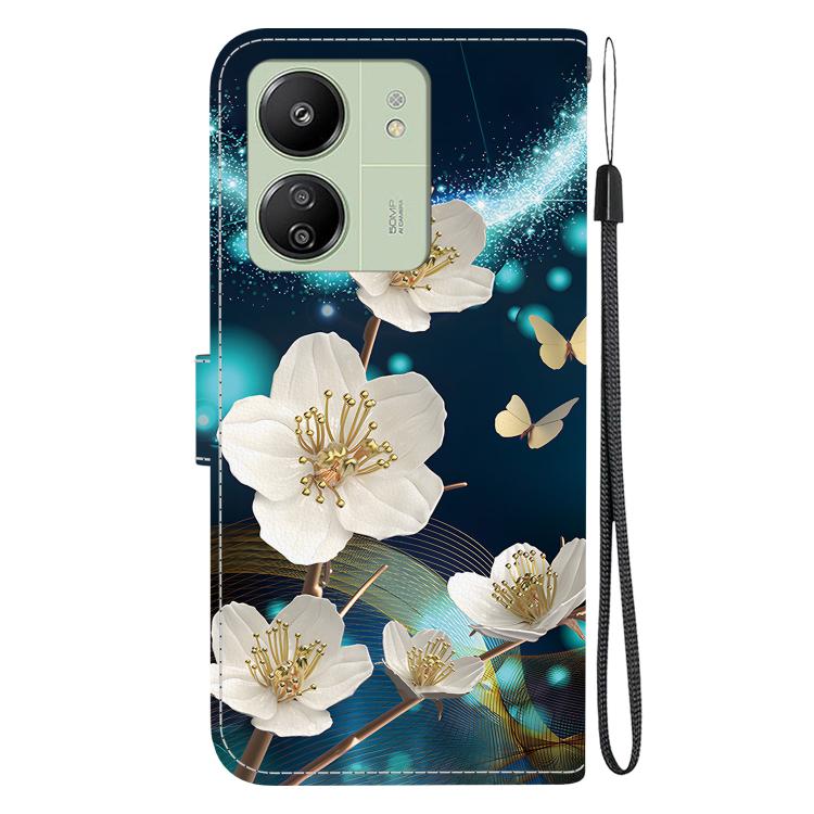 For Redmi 13C 4G / 5G / 13R 5G Crystal Texture Colored Drawing Leather Phone Case