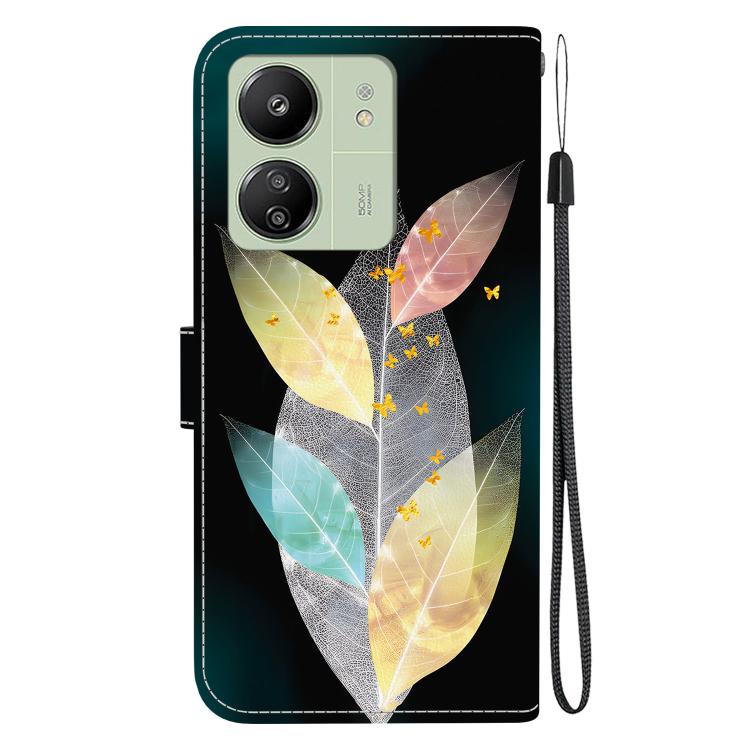 For Redmi 13C 4G / 5G / 13R 5G Crystal Texture Colored Drawing Leather Phone Case