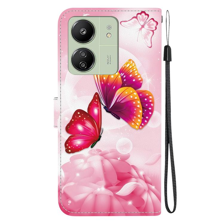 For Redmi 13C 4G / 5G / 13R 5G Crystal Texture Colored Drawing Leather Phone Case