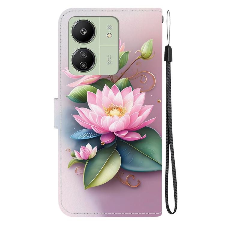 For Redmi 13C 4G / 5G / 13R 5G Crystal Texture Colored Drawing Leather Phone Case