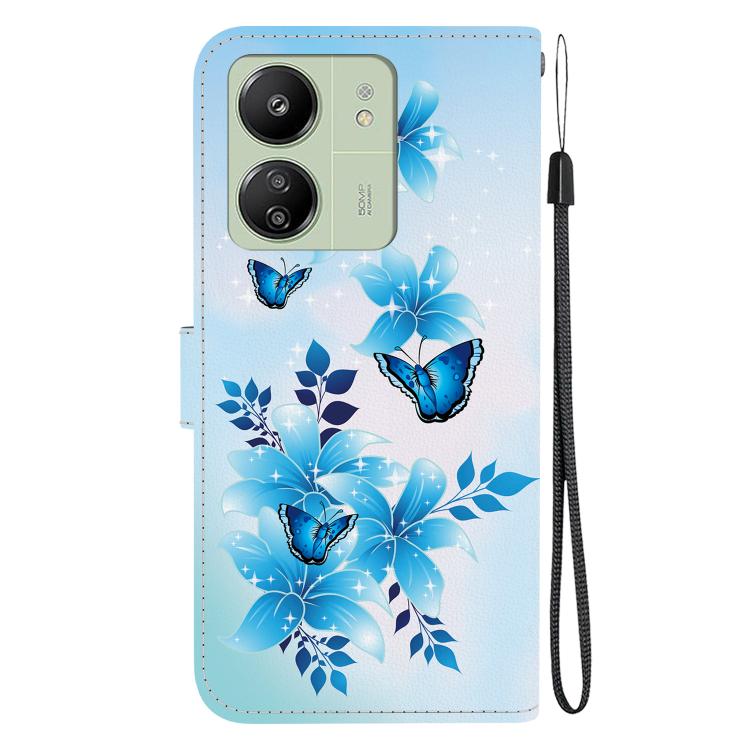 For Redmi 13C 4G / 5G / 13R 5G Crystal Texture Colored Drawing Leather Phone Case