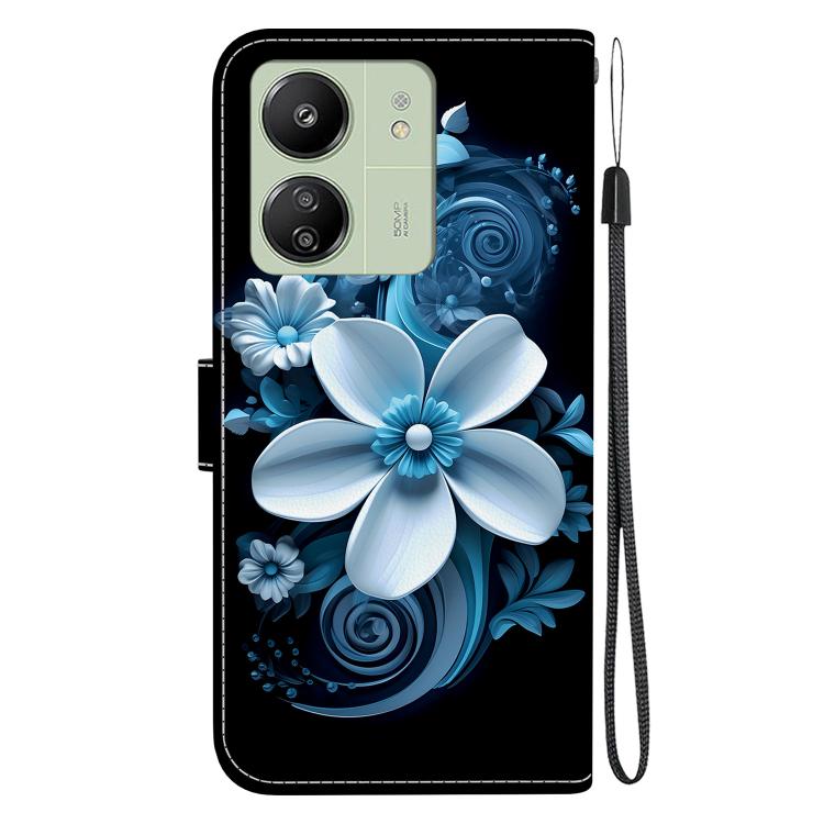 For Redmi 13C 4G / 5G / 13R 5G Crystal Texture Colored Drawing Leather Phone Case