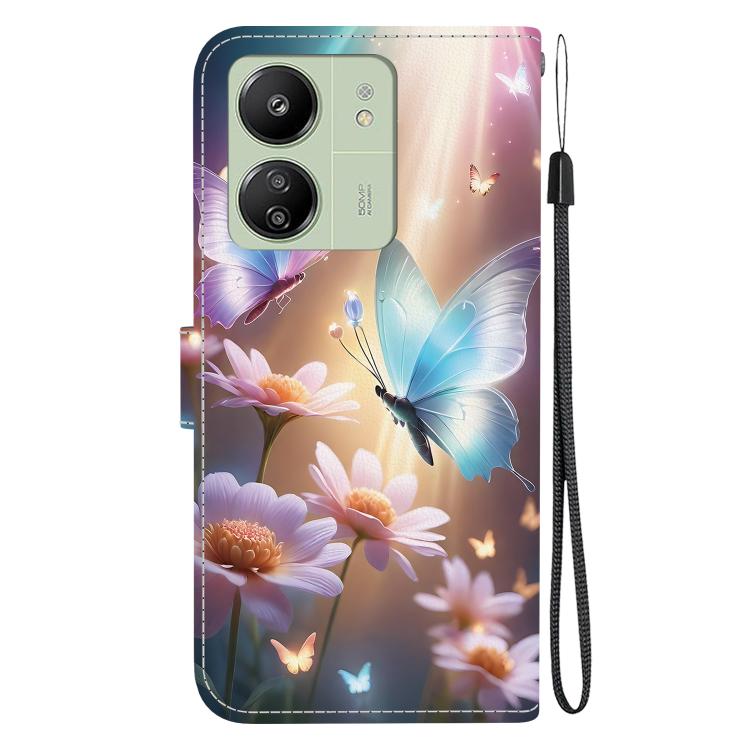 For Redmi 13C 4G / 5G / 13R 5G Crystal Texture Colored Drawing Leather Phone Case